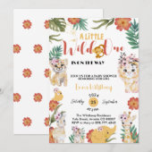 Een beetje wild een safari baby shower kaart (Voorkant / Achterkant)