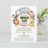 Een beetje wild een safari Baby shower Kaart (Staand voorkant)