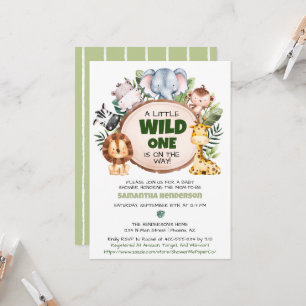 Een beetje wild een safari Baby shower Kaart