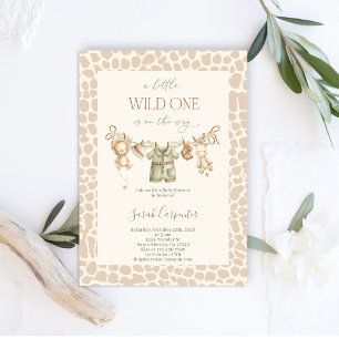 Een beetje wild een safari Baby shower Kaart