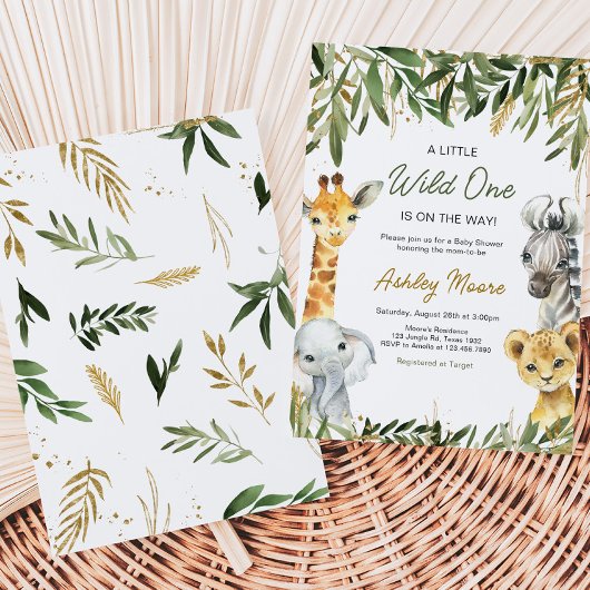 Een beetje wild een safari Baby shower Kaart