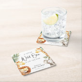 Een beetje wild een safari Baby shower Kartonnen Onderzetters (Insitu)