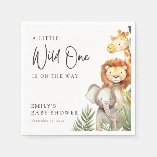 Een beetje wild een safari Baby shower Servet