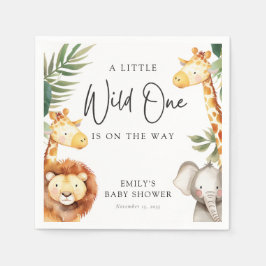 Een beetje wild een safari Baby shower Servet