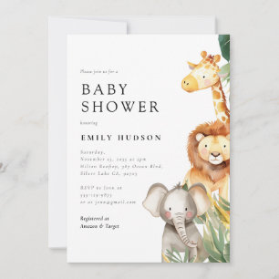Een beetje wild een Safari Baby shower uitnodiging