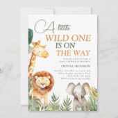 Een beetje wild een Safari Baby shower uitnodiging (Voorkant)
