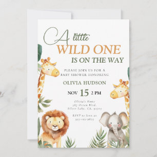 Een beetje wild een Safari Baby shower uitnodiging