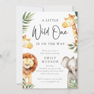 Een beetje wild een Safari Baby shower uitnodiging