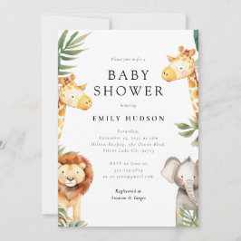 Een beetje wild een Safari Baby shower uitnodiging