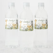 Een beetje wild een safari Baby shower Waterfles Etiket (Flessen)