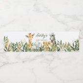 Een beetje wild een safari Baby shower Waterfles Etiket (Enkel label)