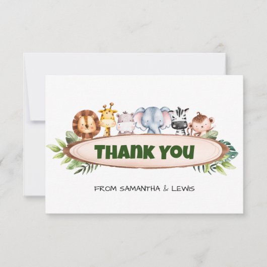 Een beetje wild een safari bedankt (Voorkant)