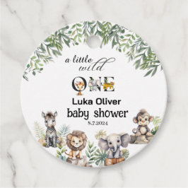 Een beetje wild een safari dieren baby shower bedankjes labels