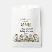 Een beetje wild een safari dieren baby shower bedankzakje (Voorkant)