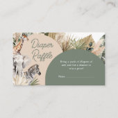 Een beetje wild een safari dieren luier rafel informatiekaartje (Voorkant)