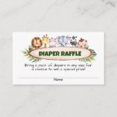 Een beetje wild een safari luier Raffle Informatiekaartje (Voorkant)