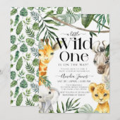 Een beetje wild een safari Oerwoud dierlijk Baby s Kaart (Voorkant / Achterkant)