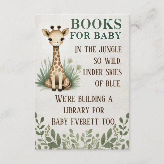 Een beetje wild informatiekaartje (Voorkant)