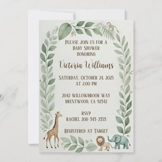 Een beetje wild kaart (Achterkant)