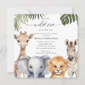 Een beetje Wild One is op weg naar Safari Baby sho Kaart (Voorkant)