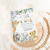 Een beetje Wild One Oerwoud Boy Baby shower Kaart