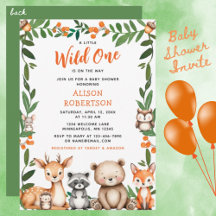 Een beetje Wild One Woodland Animals Baby shower