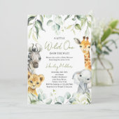 Een beetje wild op de weg Baby shower Kaart (Staand voorkant)