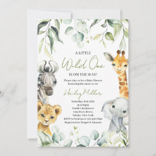 Een beetje wild op de weg Baby shower Kaart