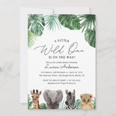 Een beetje wild op de weg Safari Baby shower Kaart (Voorkant)