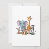 Een beetje wild safari dier het is jongen baby sho kaart (Achterkant)