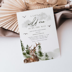 Een beetje wild   Winter Woodland Shower Kaart