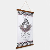 Een beetje wilde baby zebra print hangend wandkleed (Gebogen)