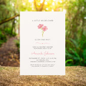 Een beetje wilde bloem baby in bloei baby shower I Kaart