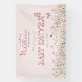 Een beetje wilde bloem bloeit Baby shower banner (Verticaal)