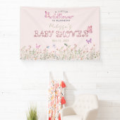 Een beetje wilde bloem bloeit Baby shower banner (Insitu)