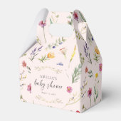 Een beetje wilde bloem bloemenroze Baby shower Bedankdoosjes (Achterkant)