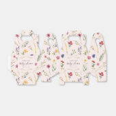 Een beetje wilde bloem bloemenroze Baby shower Bedankdoosjes (Uitgevouwen)