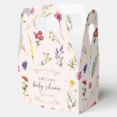 Een beetje wilde bloem bloemenroze Baby shower Bedankdoosjes (Geopend)
