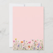 Een beetje wilde bloem bloemenroze Baby shower Kaart (Achterkant)