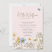 Een beetje wilde bloem boho spring bloemenbaby sho kaart (Voorkant)