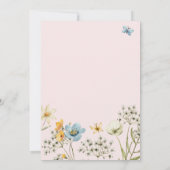 Een beetje wilde bloem boho spring bloemenbaby sho kaart (Achterkant)