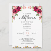 Een beetje wilde bloem elegante bloemenkleurige ba kaart (Voorkant)