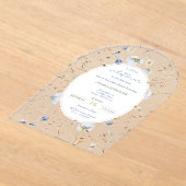 Een beetje wilde bloem is onderweg Baby shower Acryl Uitnodigingen (Laagn)