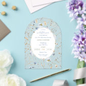 Een beetje wilde bloem is onderweg Baby shower Acryl Uitnodigingen (Insitu (Huwelijk))