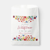 Een beetje wilde bloem is onderweg Baby shower Bedankzakje (Voorkant)