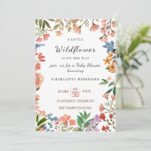 Een beetje wilde bloem is onderweg Baby shower Kaart (Staand voorkant)