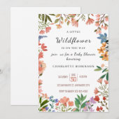 Een beetje wilde bloem is onderweg Baby shower Kaart (Voorkant / Achterkant)