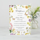 Een beetje wilde bloem is onderweg Baby shower Kaart (Staand voorkant)