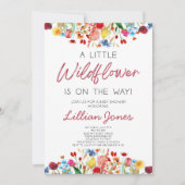 Een beetje wilde bloem is onderweg Baby shower Kaart (Voorkant)
