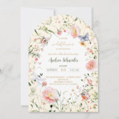 Een beetje wilde bloem is onderweg Baby shower Kaart (Voorkant)